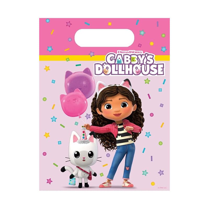 Gabby Dollhouse Lot de 6 sacs surprise en plastique Multicolore 23 x 16,5 cm