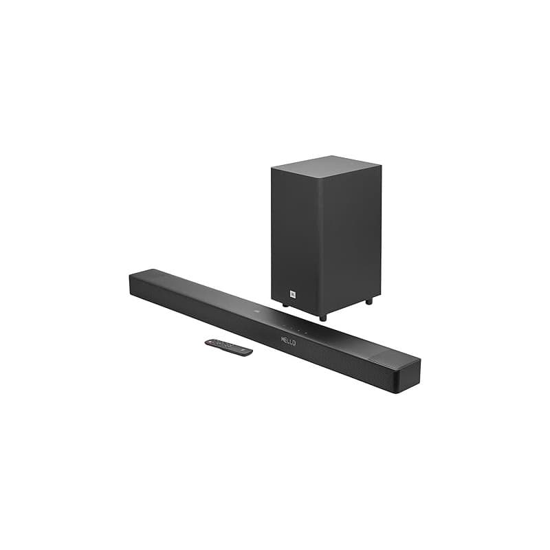 JBL Cinema SB595 Barre de Son 3.1.2 avec Dolby Atmos® véritable, Caisson de Basses sans Fil, 440W, HDMI eARC, Bluetooth, Canal C