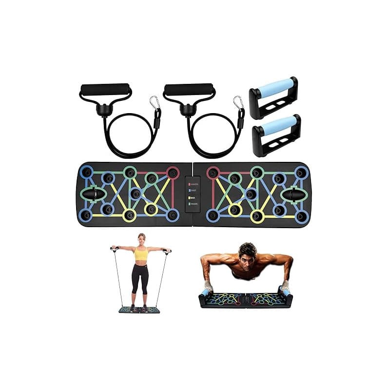Traxenta Portable Planche Pompe, Planche Pompe Musculation avec Antiglisse Poignées, Planche Push Up, Push Up Board, Push Up Boa