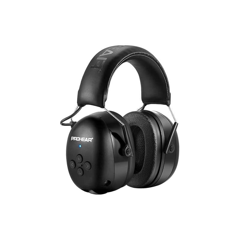 PROHEAR 037 Bluetooth 5.4 Casque Anti Bruit, Musique Protection Auditive Rechargeable avec Sac Transport, Cache-Oreilles de Prot