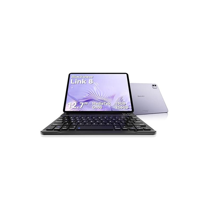 Blackview Link 8 Tablette 13 Pouces avec Clavier, Android 15 Tablette Tactile avec Stylet, Gemini AI MediaTek G100, 18Go RAM+256