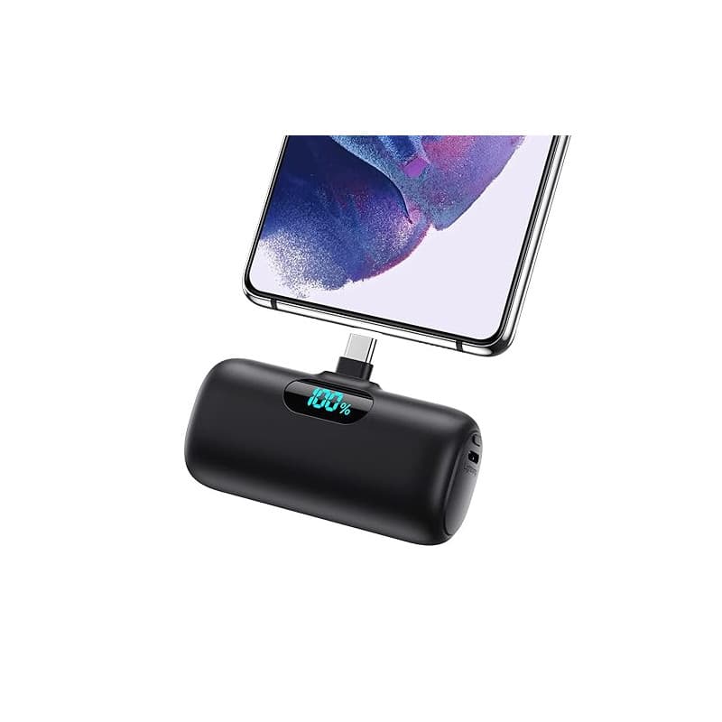 Feob Batterie Externe USB C 5000mAh, 15W 3.0A Charge Rapide Chargeur Portable Mini Power Bank avec Écran LCD Compatible avec iPh