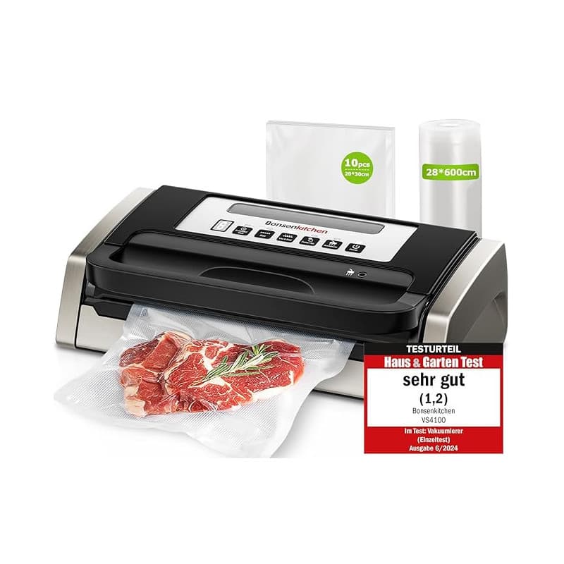 Bonsenkitchen Machine Sous Vide Alimentaire, Puissante et Silencieuse, Technologie Globefish pour un Travail Continu, Conception