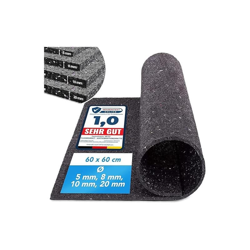 Casa Pura | Tapis anti-vibrations qui absorbe les vibrations et le bruit, découpable | Produit de qualité fabriqué en Allemagne