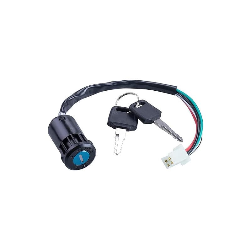 Greluma 1 Pc Moto 4 Fils Interrupteur À Clé De Contact pour 50cc 70cc 90cc 110cc 125cc 150cc 200cc 250cc Taotao Sunl ATV Quad Di
