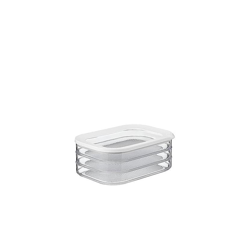 Mepal - Modula boîte à charcuterie 3 étages – Blanc – boîte de rangement frigo pour charcuterie - trois boîtes de conservation s