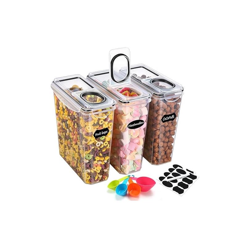 YASHE Boîte de Rangement Cuisine Lot de 3, 3.7L Sans BPA Boîtes Conservation Alimentaire en Plastiqueavec Couvercle, Boîte Herme