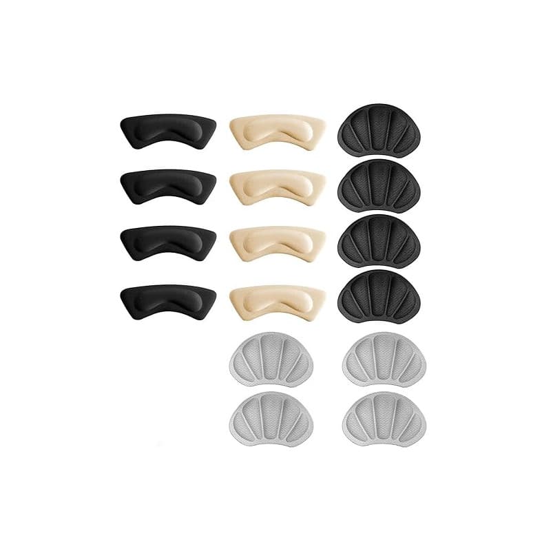 8 Paires Coussinets de Talon, Auto-Adhésif Talon Chaussure, Cousinette Talon de Sport Antidérapant, Empêche Frottements et Ampou