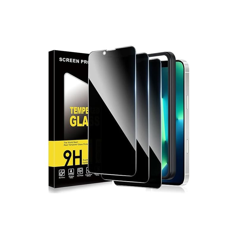 ZhuoFan 3 Pièces Verre trempé pour iPhone 13 Pro Max Anti Espion,Privacy Protection Ecran pour iPhone 13 Pro Max Dureté 9H avec