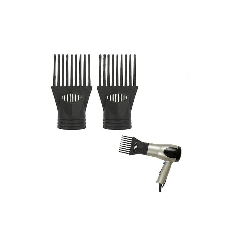 DOITOOL Lot De 2 Embouts Peigne SèChe-Cheveux Universel, Peigne Afro DéMêLant Et Lissant Pour Cheveux BoucléS CréPus, Buse Conce