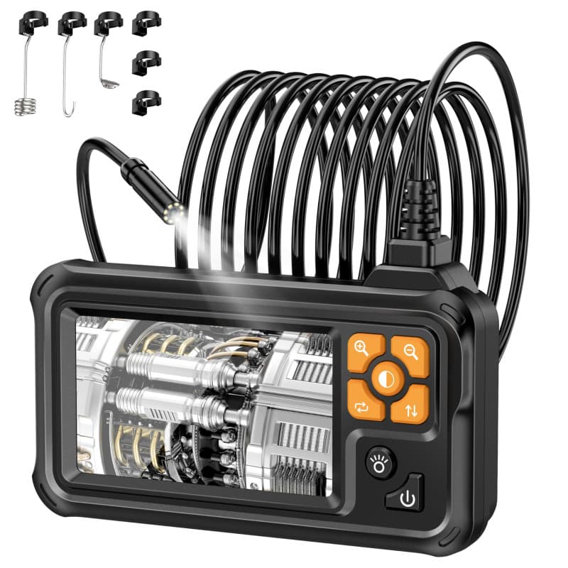 Endoscope numérique Industriel HD 1080p, caméra d'inspection endoscopique Lightswim IPS 4,3 Pouces avec sonde d'égout étanche IP