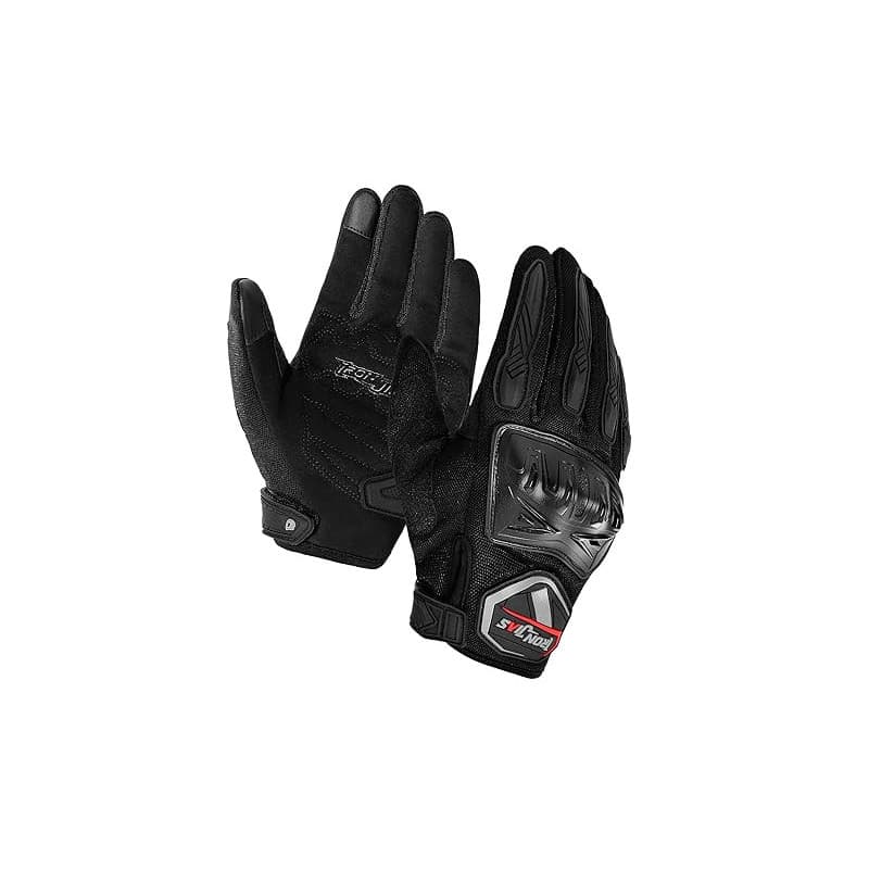 BORLENI Gants de Moto pour Les Gants d'écran Tactile Dur pour Les Femmes des Hommes, Respirant, pour Les Courses Hors Route, Les