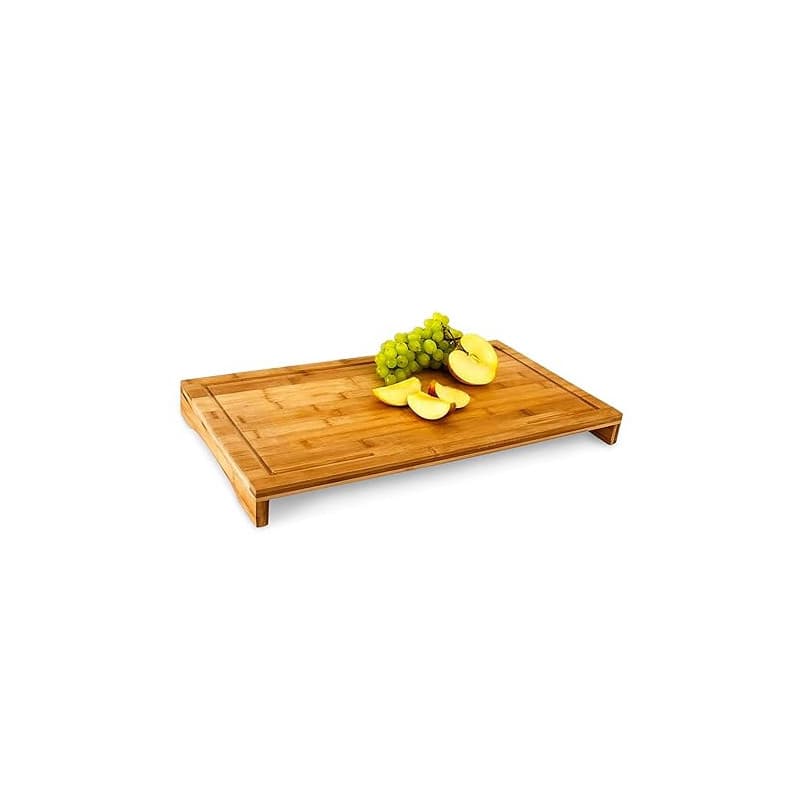 Relaxdays Planche à découper bambou Protège-plaque 52x29 cm