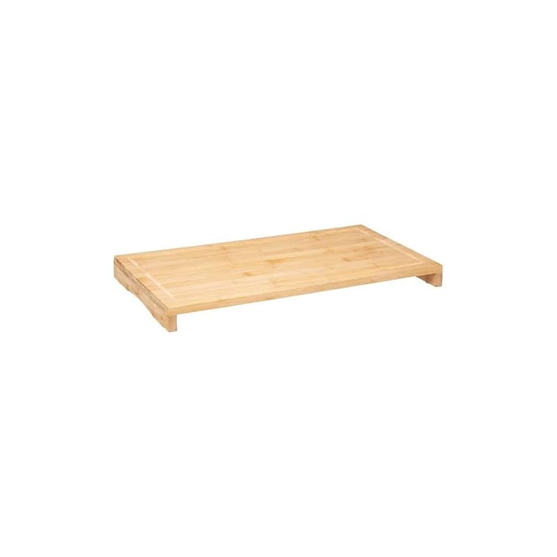 5five - Cache plaque 52x28 cm en Bambou 2-en-1. Planche à découper en Bois et Protège Plaque - Compatible Induction Gazinière Vi