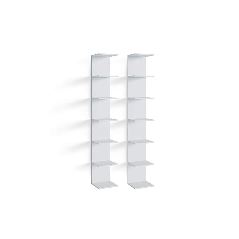 Vicco Étagère Paolo, Blanc, 30x190cm Lot de 2, pouvant être monté pour Le Rangement de Livres et d’Objets de décoration