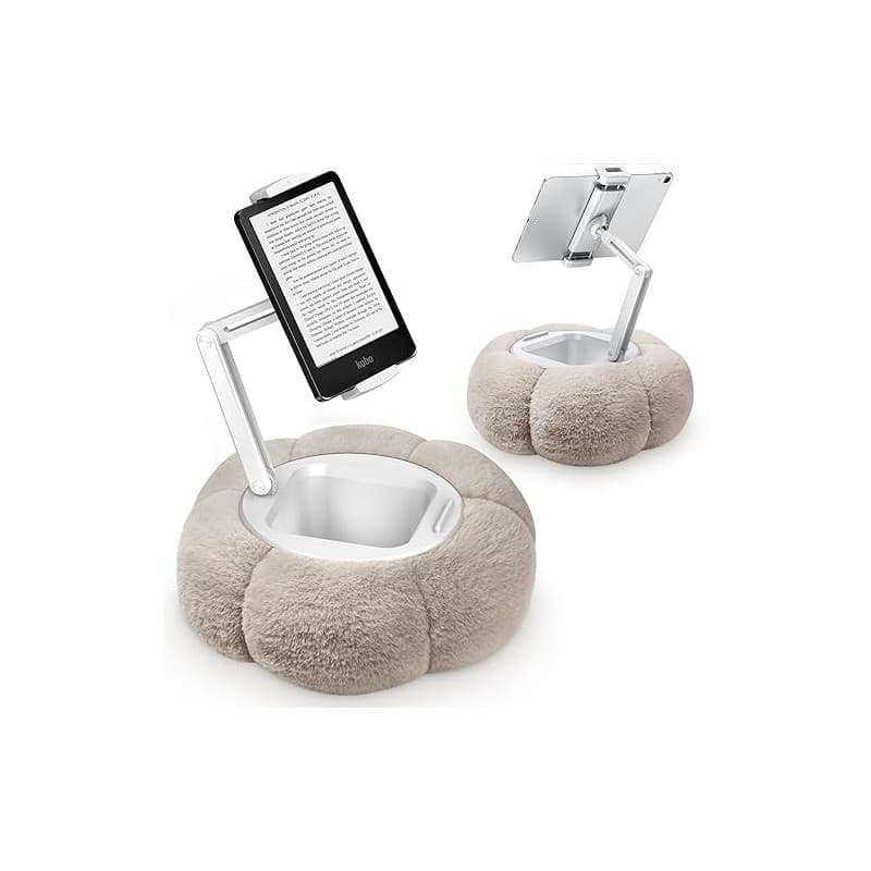 CreaDream Support de Tablette Pumpkin pour Kindle iPad, Coussin réglable pour téléphone Portable avec Bol à goûter Amovible, Com