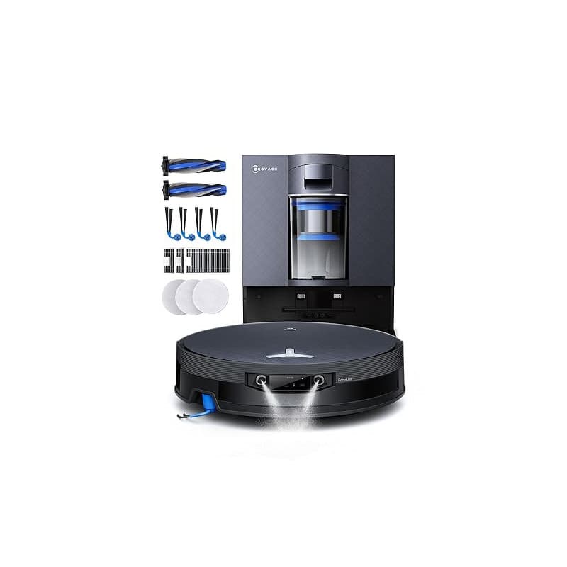 ECOVACS X12 OmniCyclone Care Complete Aspirateur Robot, Blast, 22000 Pa, pré-Dissolution des Taches FocusJet, PowerBoost, OZMO R