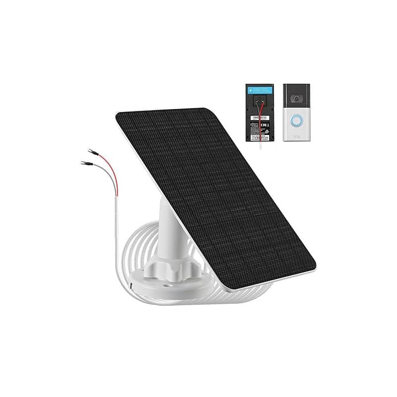 Panneau solaire de 3 W avec batterie intégrée de 4000 mAh, IP65, câble de charge de 4,02 m, uniquement compatible avec la sonnet