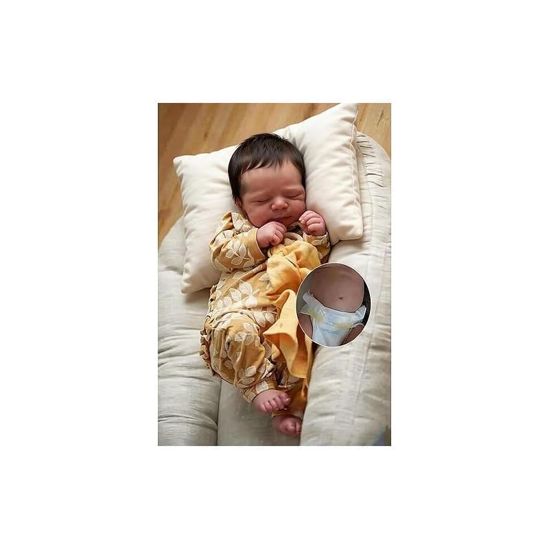 Zero Pam Bébé Reborn Garcon, 48CM Bébé Reborn Réaliste,Poupee Vinyle,Poupée Nouveau-né Réaliste Garçon en Vinyle Poupée Bébé Réa