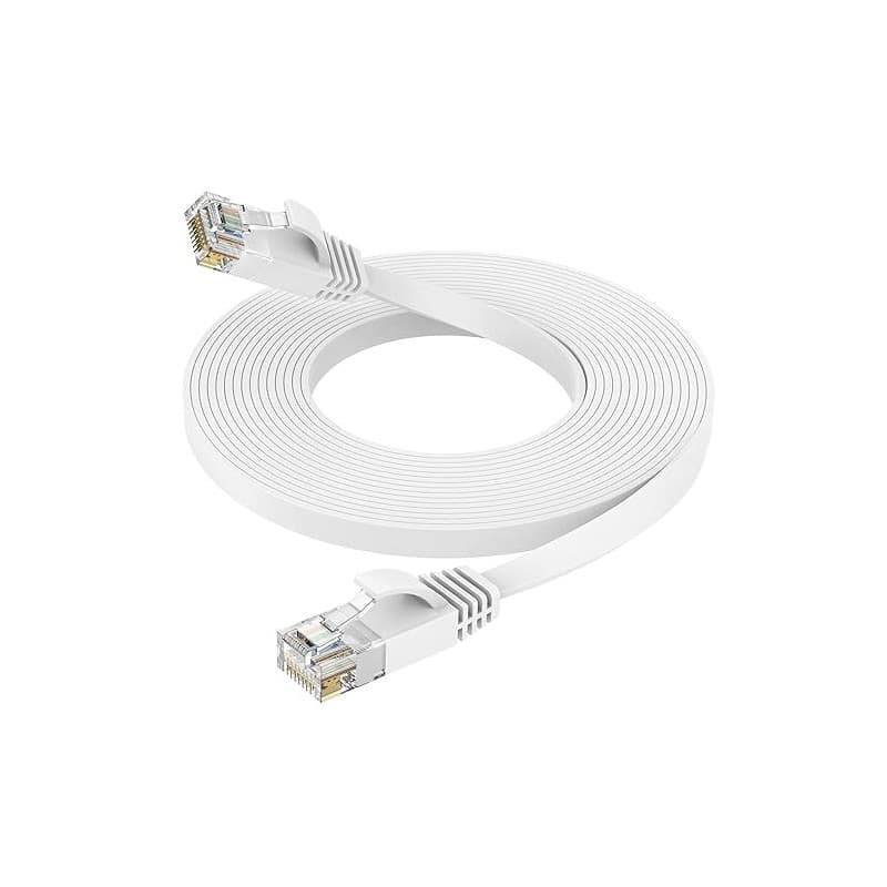 Ercielook Câble Ethernet 10m Cat6 - Rj45 Plat Lan 1000 Mbit/s Câble Internet pour Routeur Switch PC Portable Smart TV