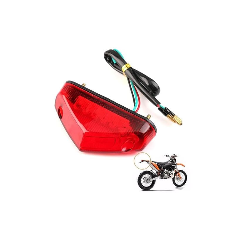 Hugfads Feu arrière de frein de moto 12V 9LED E-Approved Universel pour motos ATV Dirt Bike Scooter, Haute luminosité et longue