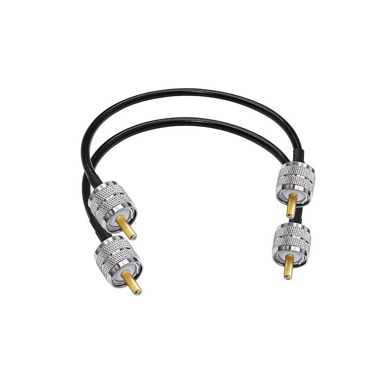 TUOLNK PL-259 Câble de raccordement RG58 UHF mâle à mâle à faible perte 50 ohms CB Radio Câble coaxial 12 pouces (30 cm) SO239 C