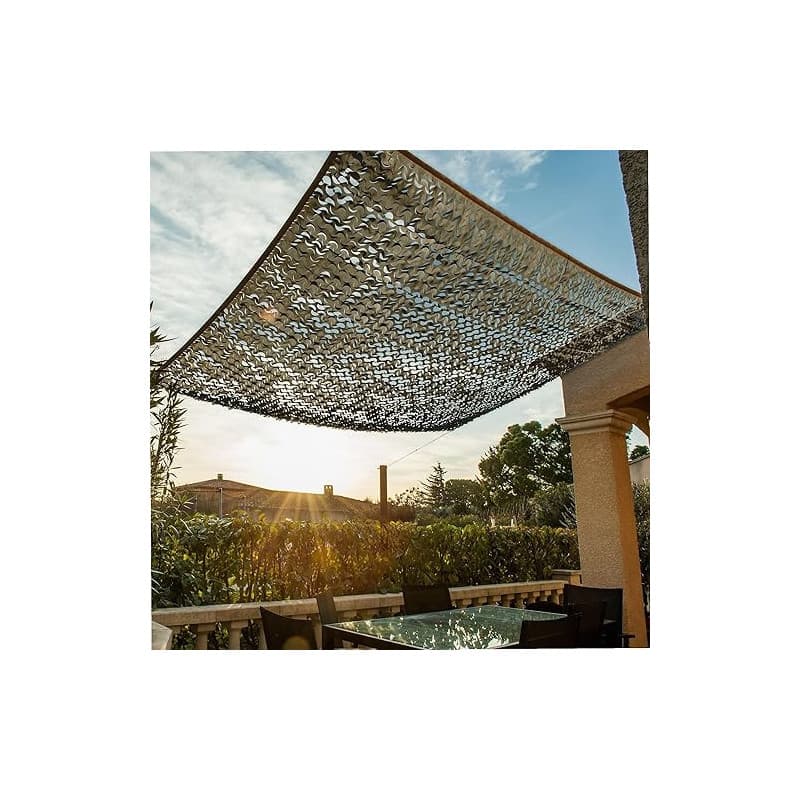 WerkaPro 11096 - Toile d'Ombrage Ajourée - 120 g/m2 - En Polyester - Carré - 3 x 3 m - Taupe - Pour Balcon, terrasse et Jardin