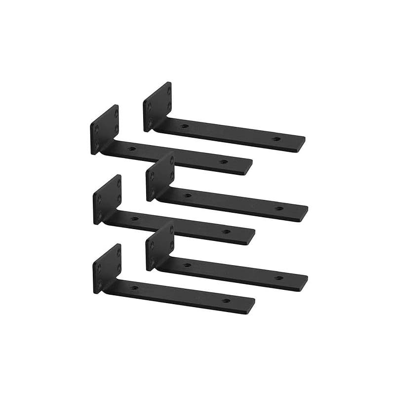 Equerre Etagere Murale,equerre fixation 25cm, Support etagere murale,Equerre Charge Lourde,Support étagère Murale,Lot de 6