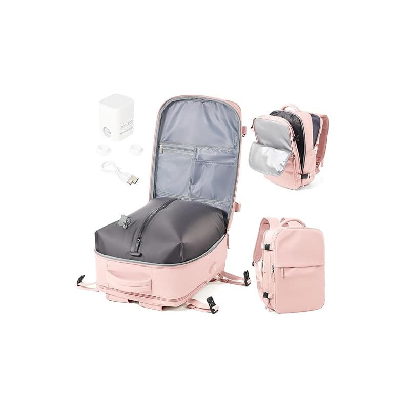 WEPOET Sac a Dos Compression Sous Vide Homme Femme Sac Airbag Travel Sous Vide Imperméable Sac à Dos Voyage Cabine Avion 40x30x2