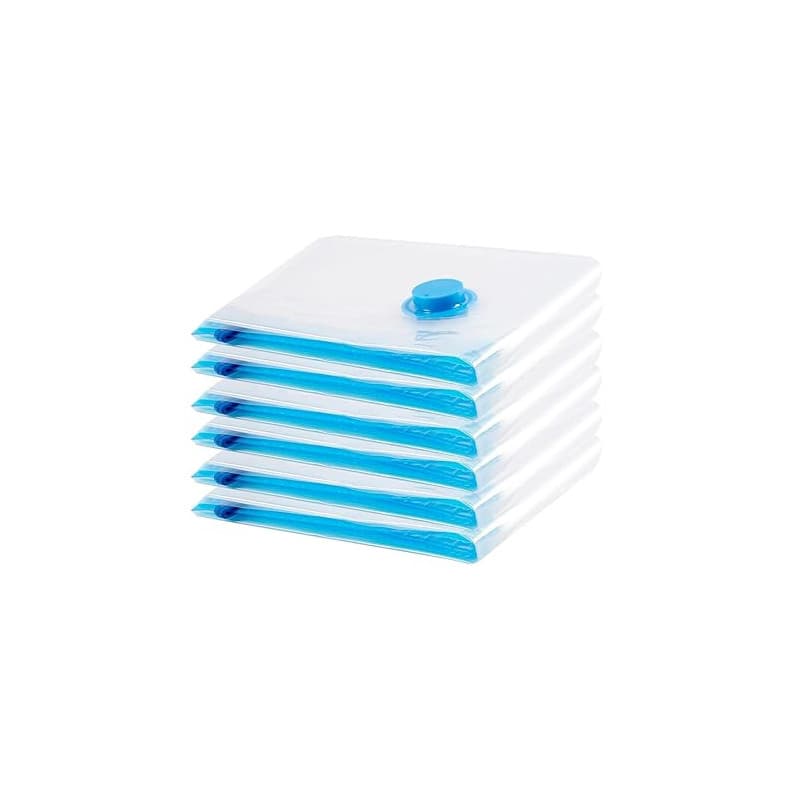 Sac de Rangement Sous Vide 6PCS,Sac sous vide Vetement Aspirateur,Compression Housse Aspirable Rangement Réutilisable pour Liter