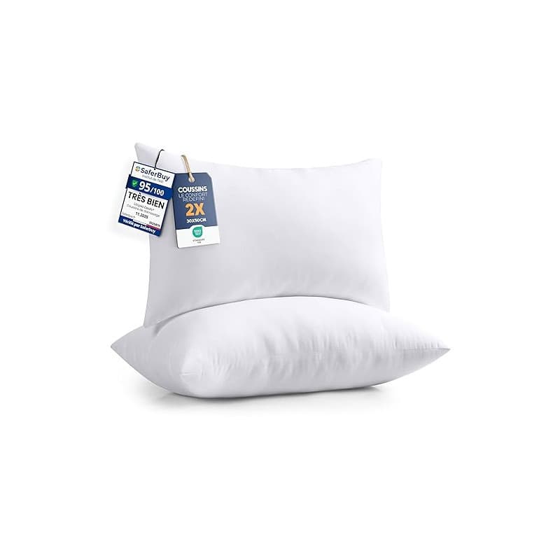 Utopia Bedding Coussins de Garnissage 30 x 50 cm (Lot de 2), Coussin à Recouvrir, Oreillers Intérieur, Rembourrage Coussins (Bla