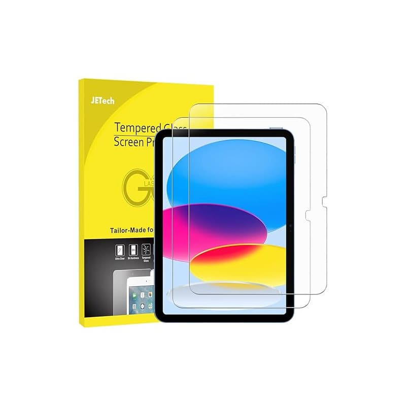 JETech Protection D'écran pour iPad (A16) 11ème/10ème Génération (2025/2022), Film de Protecteur en Verre Trempé, HD Clair, Lot