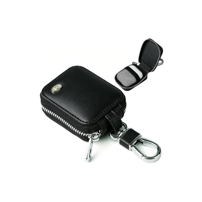 Ysnzaq Étui pour Écouteurs, Compatible avec AirPods 4/Pro 2/1/2/3, Étui pour Écouteurs Cuir Housse avec Boucle et Fermeture Écla