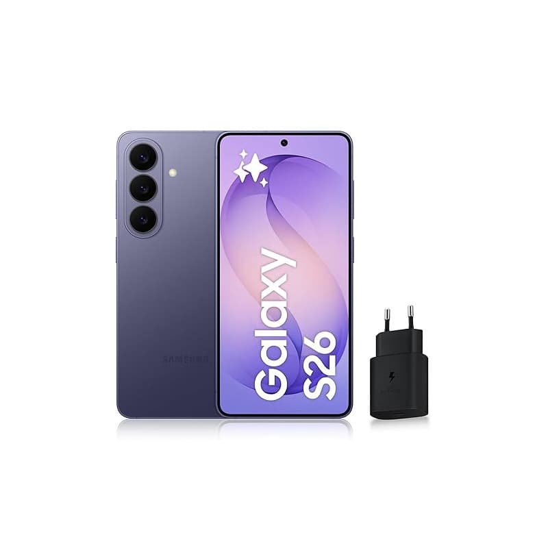 Samsung Galaxy S26, Smartphone Android 5G avec Galaxy AI, 512 Go, Chargeur Secteur Rapide 25W Inclus, Smartphone déverrouillé, V