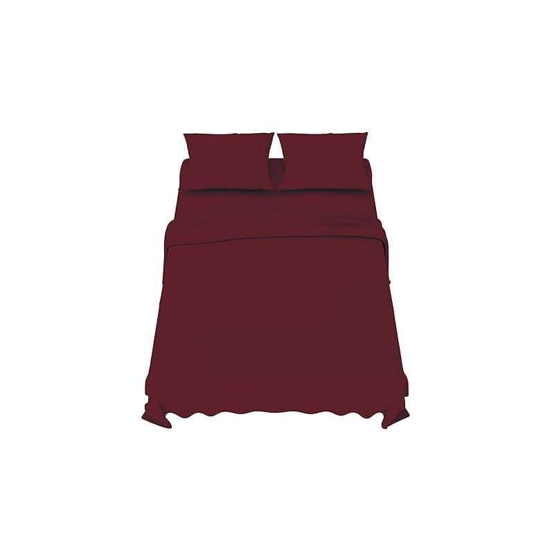 Dreamzie Parure de Lit 140x200 cm - 4 Pièces en Microfibre - Drap Housse 140x200 cm - Drap Plat 2 Personnes 220x270 cm - 2 Taie