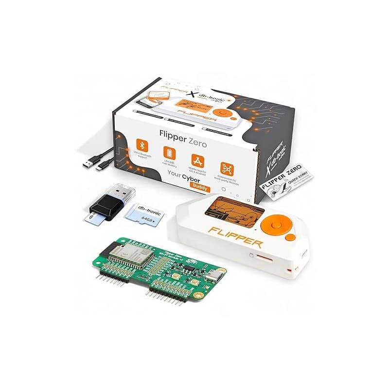 Flipper Zero Kit WiFi | Flipper Zero | Carte WiFi | Carte mémoire 64 Go | Lecteur de Carte USB