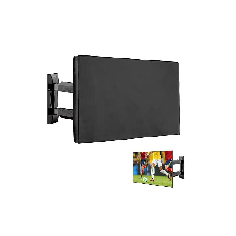 kwmobile Housse écran TV compatible avec 75" TV - Housse de protection TV extérieure contre intempéries, poussière et éclaboussu
