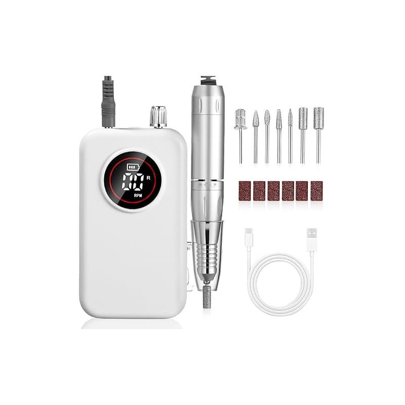 UIHOL Ponceuse pour Ongles Professionnelle, 45000RPM Lime A Ongle Electrique, Ponceuse Ongles Set avec Écran LCD, Ensemble d’acc