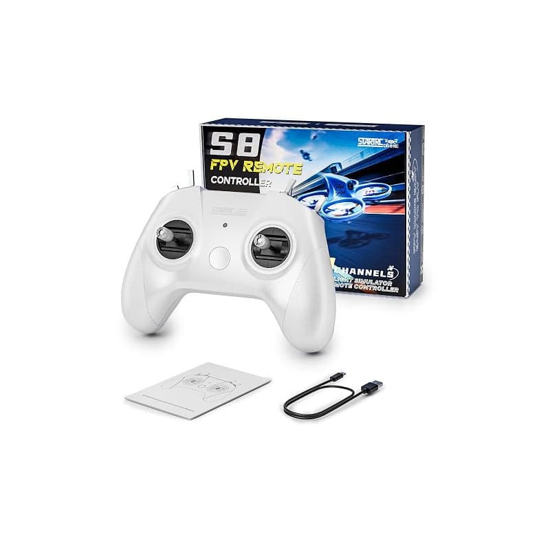 STARTRC S8 Simulateur de Vol pour Drone RC-Télécommande 8 Canaux FPV, Compatible avec les Systèmes/Plateformes Populaires - Entr