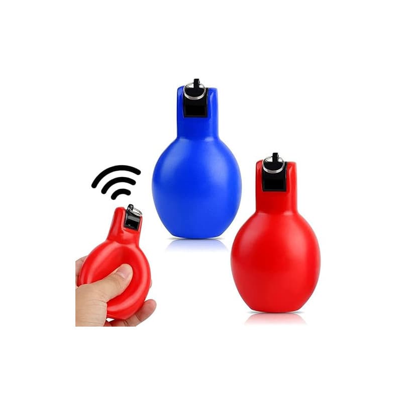 FUKPO 2 Pièces Sifflet à Main, Bleu Whistle Arbitre Enfant Entraîneur Rouge Sifflet, Sifflets à Pression d'urgence Sécurité Bruy