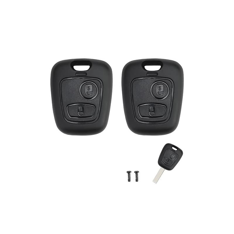 2 Pièces Coque de Clé sans Lame, Compatible avec Citroën C1 C2 C3 C4 C5, Xsara Picasso Saxo Berlingo, Toyota Aygo, Peugeot 206 2