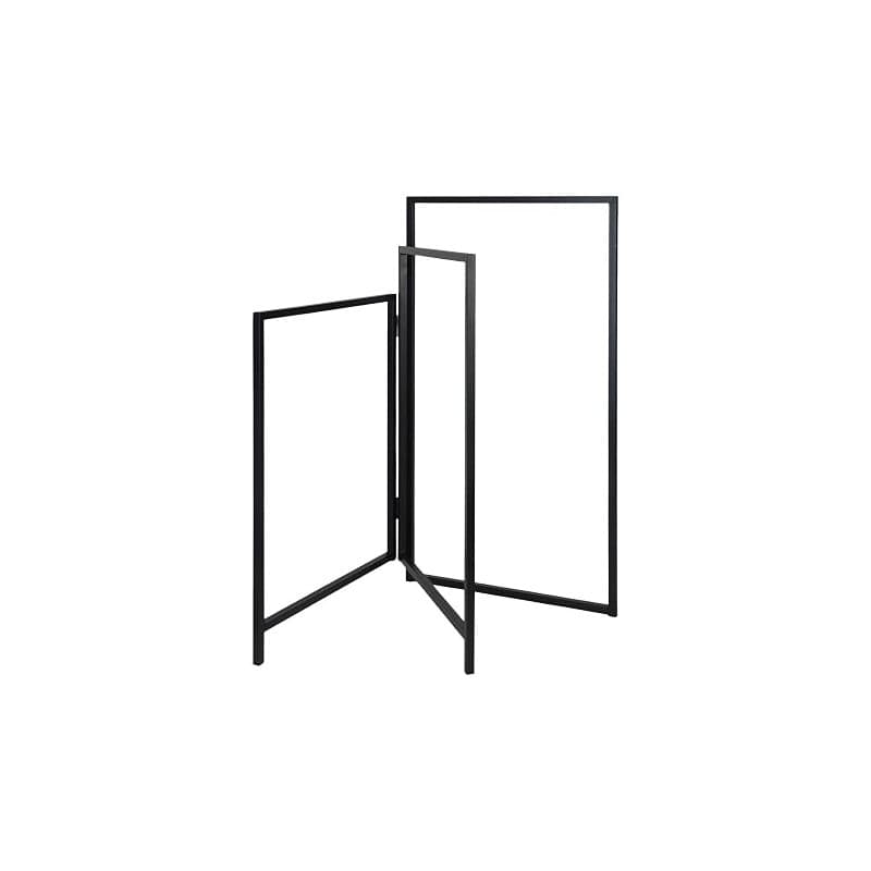 Porte-Serviettes Relaxdays, 3 Bras, Pliable, pour Serviettes & vêtements, H x L: 80 x 44 cm, en Fer, Noir