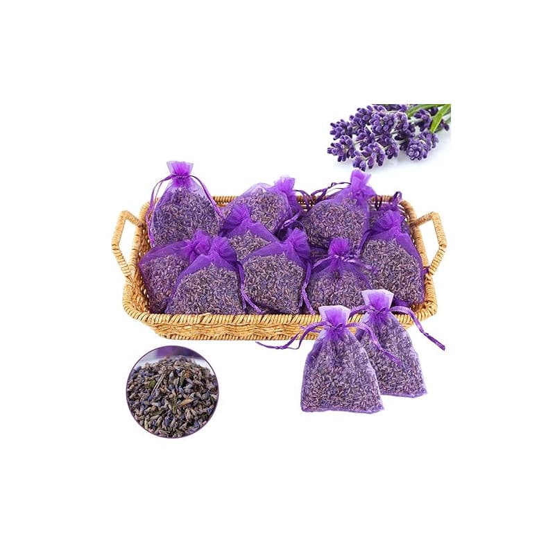 Zanfqvo 20x Sachet Lavande - Lavande Séchée Naturelle comme Anti Mites Textiles - Combattent Les Mites Vêtements pour Armoires e