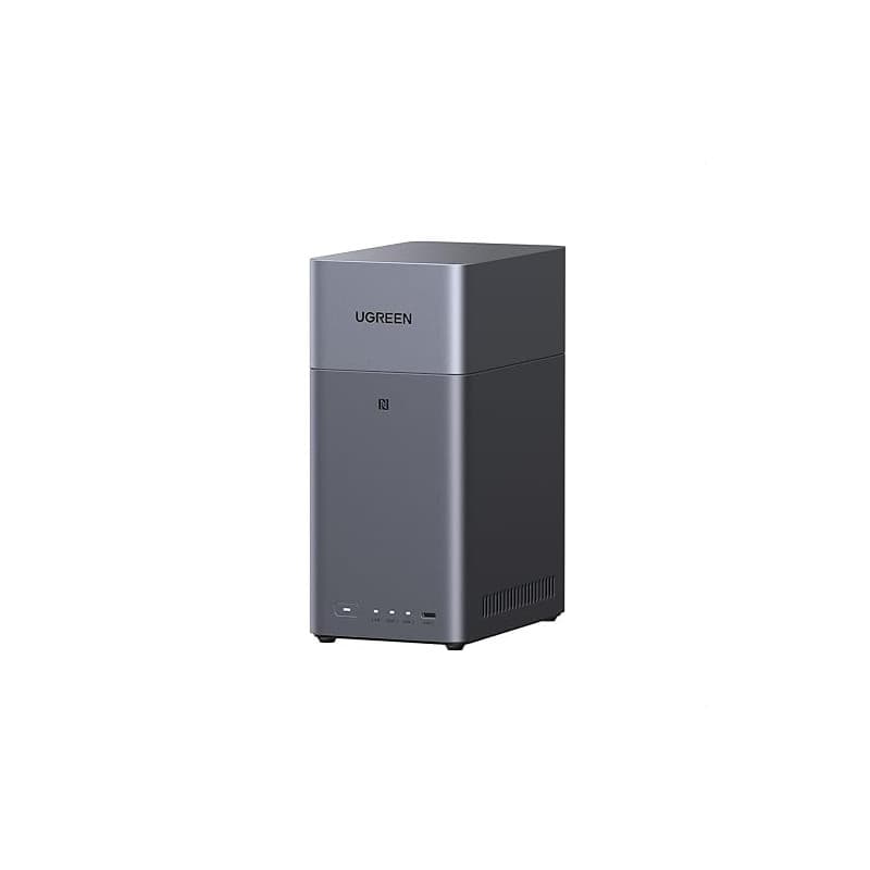 UGREEN NASync DH2300 NAS Bureau 2 Baies, 4Go RAM, Connexion NFC One-Touch, LAN 1GbE, Album Photo IA, Système NAS Facile pour Déb