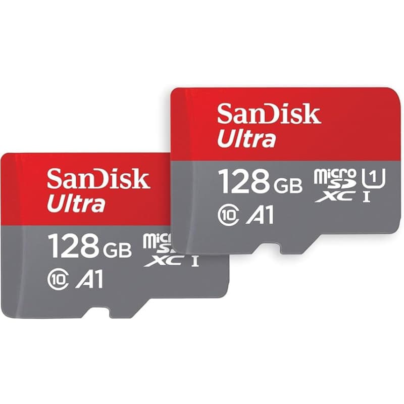 SanDisk 128 Go Extreme Carte SDHC+ RescuePRO Deluxe, jusqu'à 140 Mo/s, UHS-I, Classe 10, U3 - Twin Pack