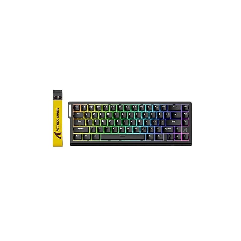ATTACK SHARK X68 HE Clavier 8000Hz Rapid Trigger, Clavier Gamer Filaire RGB 60% avec Précision RT de 0,01 mm avec Interrupteur M
