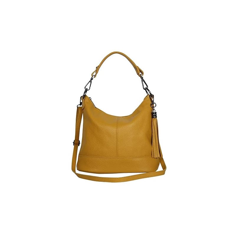 AmbraModa GLX09 Sac à main pour femme en cuir véritable