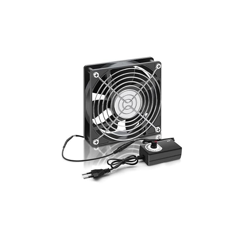 RUIZHI 120mm 12V PC Ventilateur de Boîtier - Vitesse du Vent Réglable, Ventilateur pour Pc, VentilateuR AC 220V - 240V, 2750RPM,