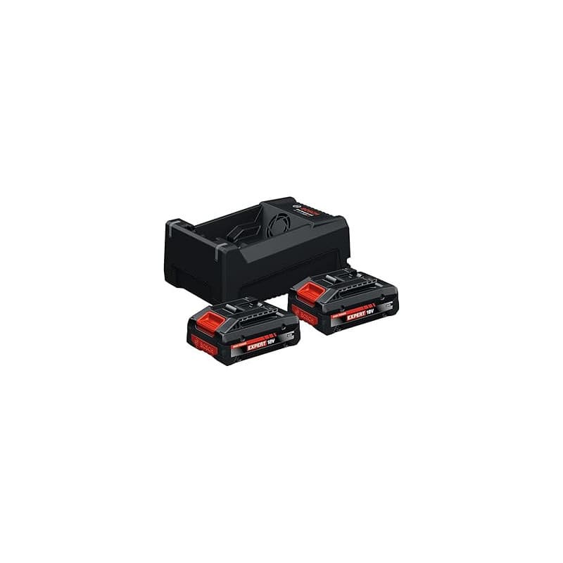 Bosch Expert 18V System Starter-Set Haute Puissance EXBA18V-40 combiné avec Chargeur Rapide Gal 12V/18-80 (Puissance Maxi Jusqu’