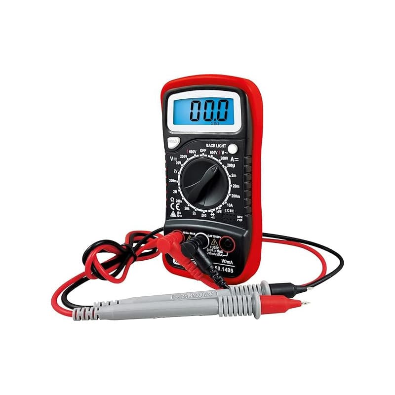 KS Tools - 150.1495 - Multimètre digital - Boîtier rigide avec fonction de mesure de base